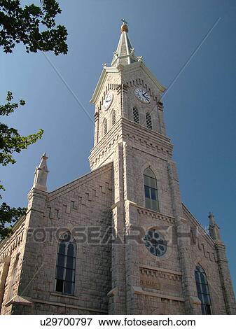 Port Washington, WI, Wisconsin, Downtown, St. Mary's Church, 1882 Gothic church View Large Photo Image Stock Photo - Port Washington, WI, Wisconsin, Downtown, St. Mary's Church, 1882 Gothic church. Fotosearch