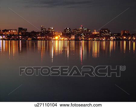 Portland, ME, Maine, Fore River, Casca Bay, Portland Harbor, evening, reflection View Large Photo Image Picture - Portland, ME, Maine, Fore River, Casca Bay, Portland Harbor, evening, reflection. Fotosearch