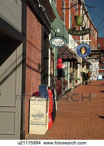 Portsmouth, NH, New Hampshire, Old Harbor, Historic Downtown View Large Photo Image Picture - Portsmouth, NH, New Hampshire, Old Harbor, Historic Downtown. Fotosearch
