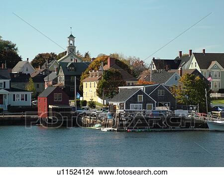 Picture -  Portsmouth, NH, New Hampshire, Portsmouth Harbor, Piscatagua River, from Pierce Island. Fotosearch