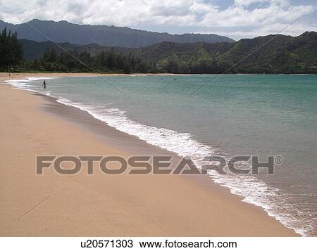 Princeville, Kauai, HI, Hawaii, North Shore, Hanalei Bay, Black Pot Beach Park, Hanalei Beach Park View Large Photo Image Stock Image - Princeville, Kauai, HI, Hawaii, North Shore, Hanalei Bay, Black Pot Beach Park, Hanalei Beach Park. Fotosearch