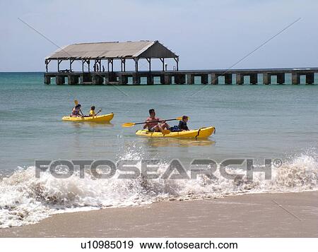Princeville, Kauai, HI, Hawaii, North Shore, Hanalei Bay, Black Pot Beach Park, Hanalei Beach Park, kayaking, pier, jetty View Large Photo Image Stock Photo - Princeville, Kauai, HI, Hawaii, North Shore, Hanalei Bay, Black Pot Beach Park, Hanalei Beach Park, kayaking, pier, jetty. Fotosearch