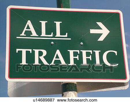road sign, All Traffic View Large Photo Image Stock Photo - road sign, All Traffic. Fotosearch