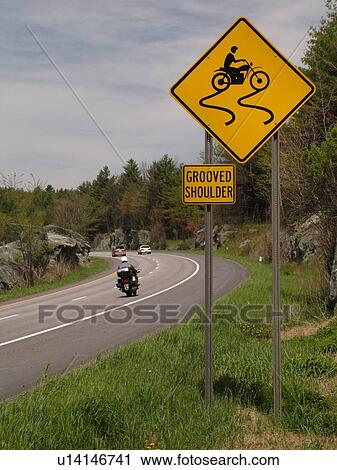 road sign, Caution Grooved Shoulder sign, warning sign, View Large Photo Image Stock Image - road sign, Caution Grooved Shoulder sign, warning sign, . Fotosearch