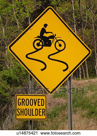 road sign, Caution Grooved Shoulder sign, warning sign, View Large Photo Image Stock Image - road sign, Caution Grooved Shoulder sign, warning sign, . Fotosearch
