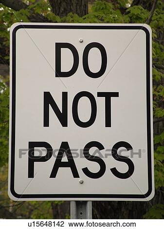 Stock Image -  road sign, Do Not Pass sign, regulatory signs, . Fotosearch