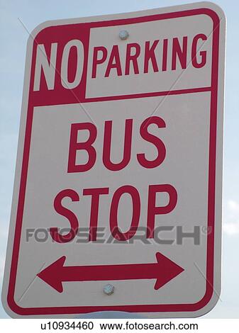 Stock Image -  road sign, No Parking, Bus Stop, regulatory signs. Fotosearch