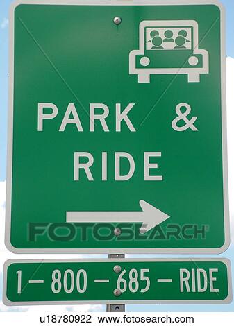 road sign, Park and Ride sign View Large Photo Image Stock Image - road sign, Park and Ride sign. Fotosearch