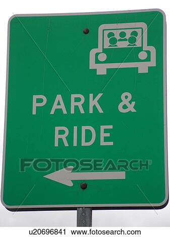 Stock Image -  road sign, Park and Ride sign. Fotosearch