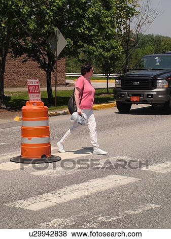 road sign, Pedestrian crossing, warning sign, yield to pedestrian, state law View Large Photo Image Stock Photo - road sign, Pedestrian crossing, warning sign, yield to pedestrian, state law. Fotosearch