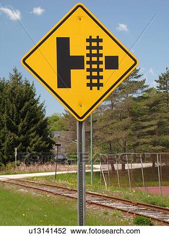 Road Sign Railroad Crossing Sign Approaching Railroad Crossing Warning Sign Stock Image U Fotosearch