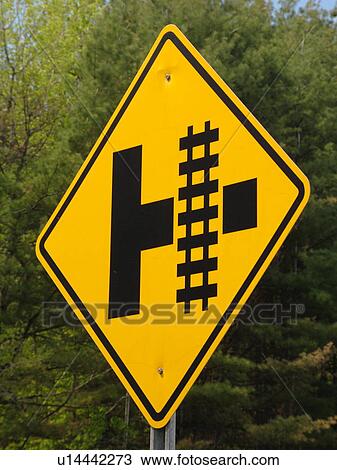 Road Sign Railroad Crossing Sign Approaching Railroad Crossing Warning Sign Stock Image U Fotosearch