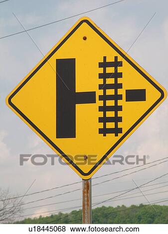 Road Sign Railroad Crossing Sign Approaching Railroad Crossing Warning Sign Stock Photo U Fotosearch