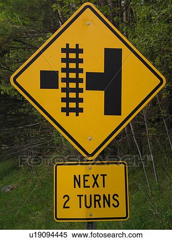 road sign, Railroad Crossing sign, approaching railroad crossing, warning sign View Large Photo Image Stock Photography - road sign, Railroad Crossing sign, approaching railroad crossing, warning sign. Fotosearch