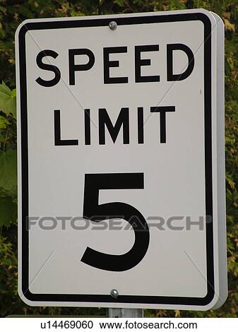 road sign, Speed Limit 5, regulatory signs, View Large Photo Image Stock Image - road sign, Speed Limit 5, regulatory signs, . Fotosearch