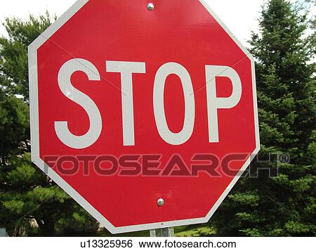 Stock Photograph -  road sign, Stop Sign. Fotosearch