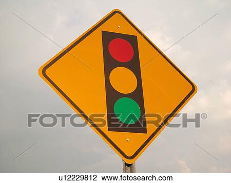 road sign, Traffic Signals Ahead sign, approaching intersection, warning sign, construction View Large Photo Image Stock Image - road sign, Traffic Signals Ahead sign, approaching intersection, warning sign, construction. Fotosearch