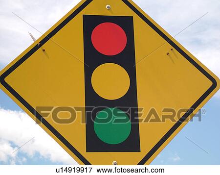 road sign, Traffic Signals Ahead sign, approaching intersection, warning sign View Large Photo Image Stock Photo - road sign, Traffic Signals Ahead sign, approaching intersection, warning sign. Fotosearch