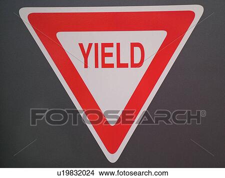 road sign, Yield View Large Photo Image Picture - road sign, Yield. Fotosearch