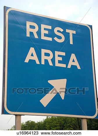 road signs, Rest Area, Right, exit View Large Photo Image Stock Image - road signs, Rest Area, Right, exit. Fotosearch