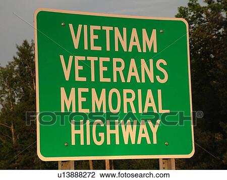 Stock Image -  road signs, Vietnam Veterans Memorial Highway. Fotosearch
