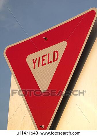 road signs, Yield right-of-way, regulatory sign, View Large Photo Image Stock Image - road signs, Yield right-of-way, regulatory sign, . Fotosearch
