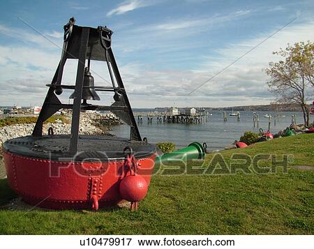 Stock Photo -  Rockland, ME, Maine, Penobscot Bay, Shore Village Museum, Maine Lighthouse Museum, lighthouse collection, public landing. Fotosearch