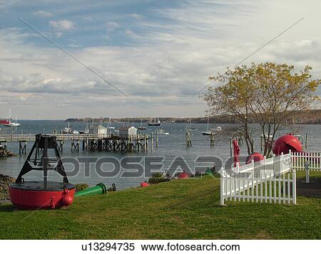 Rockland, ME, Maine, Penobscot Bay, Shore Village Museum, Maine Lighthouse Museum, lighthouse collection, public landing View Large Photo Image Stock Photography - Rockland, ME, Maine, Penobscot Bay, Shore Village Museum, Maine Lighthouse Museum, lighthouse collection, public landing. Fotosearch