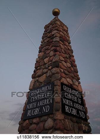 Rugby, ND, North Dakota, Geographical Center of North America, fieldstone cairn View Large Photo Image Stock Photograph - Rugby, ND, North Dakota, Geographical Center of North America, fieldstone cairn. Fotosearch