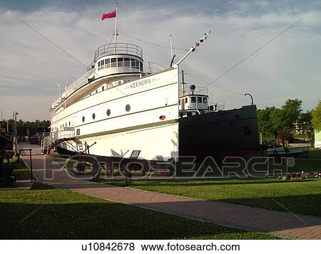 Stock Photo -  Selkirk, Canada, MB, Manitoba, Marine Museum of Manitoba, 1897 SS Kenora passenger steamship. Fotosearch