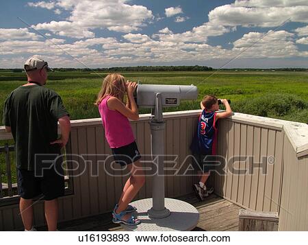 Stock Image -  Seneca Falls, NY, New York, Finger Lakes Region, Montezuma National Wildlife Refuge, overlook. Fotosearch