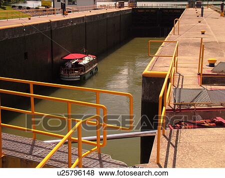 Stock Photo -  Seneca Falls, NY, New York, Finger Lakes Region, double locks, canal. Fotosearch