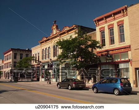 Stock Photography -  Sheboygan, WI, Wisconsin, Downtown. Fotosearch