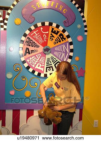 Stock Image -  Shelburne, VT, Vermont, Vermont Teddy Bear Company, factory tour. Fotosearch