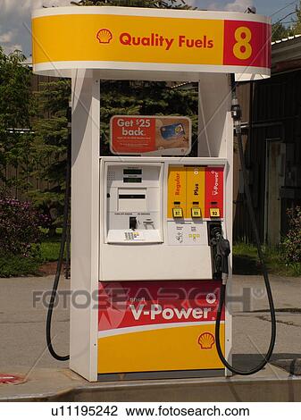 Shell Gas pumps, gas station View Large Photo Image Stock Image - Shell Gas pumps, gas station. Fotosearch