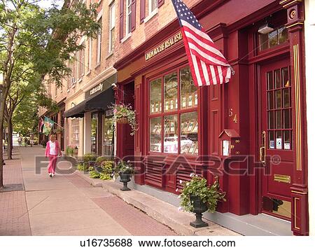 Stock Photo -  Skaneateles, NY, New York, Finger Lakes Region, downtown. Fotosearch