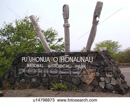 South Kona, Big Island, Island of Hawaii, HI, Hawaii, Kona Coast, Leeward, West Coast, Captain Cook, Honaunau, Pu'uhonua O Honaunau National Historical Park, entrance, Place of Refuge View Large Photo Image Stock Image - South Kona, Big Island, Island of Hawaii, HI, Hawaii, Kona Coast, Leeward, West Coast, Captain Cook, Honaunau, Pu'uhonua O Honaunau National Historical Park, entrance, Place of Refuge. Fotosearch