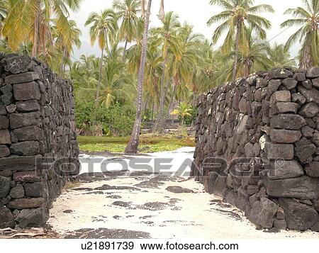 South Kona, Big Island, Island of Hawaii, HI, Hawaii, Kona Coast, Leeward, West Coast, Captain Cook, Honaunau, Pu'uhonua O Honaunau National Historical Park, Place of Refuge, The Great Wall View Large Photo Image Stock Photo - South Kona, Big Island, Island of Hawaii, HI, Hawaii, Kona Coast, Leeward, West Coast, Captain Cook, Honaunau, Pu'uhonua O Honaunau National Historical Park, Place of Refuge, The Great Wall. Fotosearch