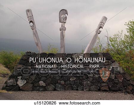 South Kona, Big Island, Island of Hawaii, HI, Hawaii, Kona Coast, Leeward, West Coast, Captain Cook, Honaunau, Pu'uhonua O Honaunau National Historical Park, entrance, Place of Refuge View Large Photo Image Stock Photograph - South Kona, Big Island, Island of Hawaii, HI, Hawaii, Kona Coast, Leeward, West Coast, Captain Cook, Honaunau, Pu'uhonua O Honaunau National Historical Park, entrance, Place of Refuge. Fotosearch