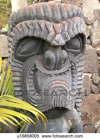 South Kona, Big Island, Island of Hawaii, HI, Hawaii, Kona Coast, Leeward, West Coast, Captain Cook, Royal Kona Museum & Coffee Mill, wooden carved god View Large Photo Image Stock Photography - South Kona, Big Island, Island of Hawaii, HI, Hawaii, Kona Coast, Leeward, West Coast, Captain Cook, Royal Kona Museum & Coffee Mill, wooden carved god. Fotosearch