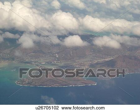Stock Image -  Southeast Honolulu, Oahu, HI, Hawaii, aerial. Fotosearch