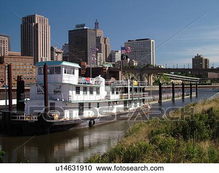 St. Paul, MN, Minnesota, Twin Cities, Downtown, skyline, Mississippi River, Harriet Island Park View Large Photo Image Stock Image - St. Paul, MN, Minnesota, Twin Cities, Downtown, skyline, Mississippi River, Harriet Island Park. Fotosearch