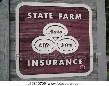 Stock Photo -  State Farm Insurance, Auto, Life, Fire, sign. Fotosearch