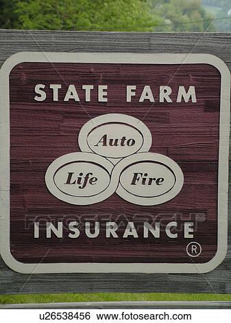State Farm Insurance, Auto, Life, Fire, sign View Large Photo Image Stock Photograph - State Farm Insurance, Auto, Life, Fire, sign. Fotosearch