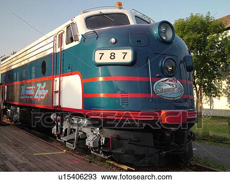 Stock Image -  Stillwater, MN, Minnesota, scenic train, Minnesota Zephyr. Fotosearch
