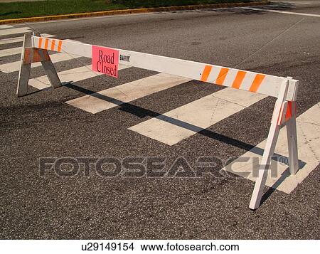 Picture -  street sign, detour sign. Fotosearch