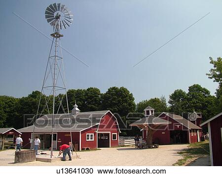 Stock Image -  Sturgeon Bay, WI, Wisconsin, Door Peninsula, The Farm, A Living Museum of Rural America. Fotosearch