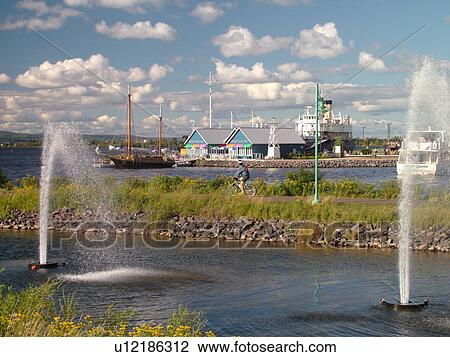 Stock Image -  Superior, WI, Wisconsin, Lake Superior, Superior Bay, Barker's Island, SS Meteor Maritime Museum. Fotosearch