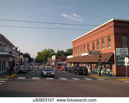 Stock Photo -  Taylors Falls, MN, Minnesota, Downtown. Fotosearch