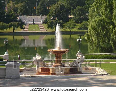 Stock Photography of Cleveland, OH, Ohio, Wade Park, Fine Arts Garden ...